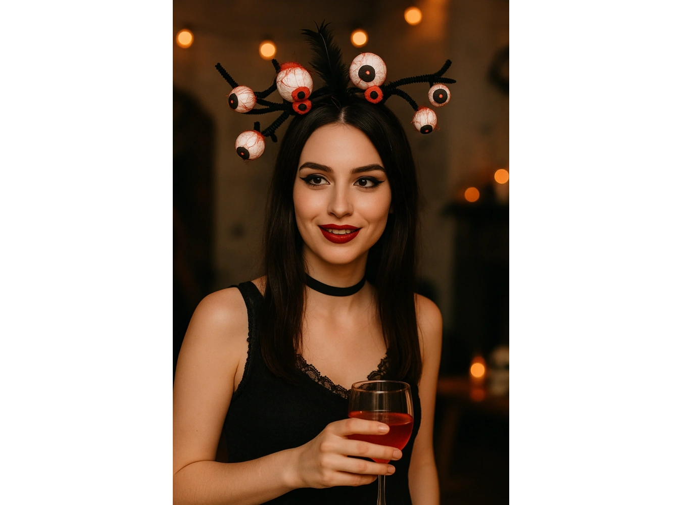 Siyah Renk Göz Figürlü Eğlenceli Taç