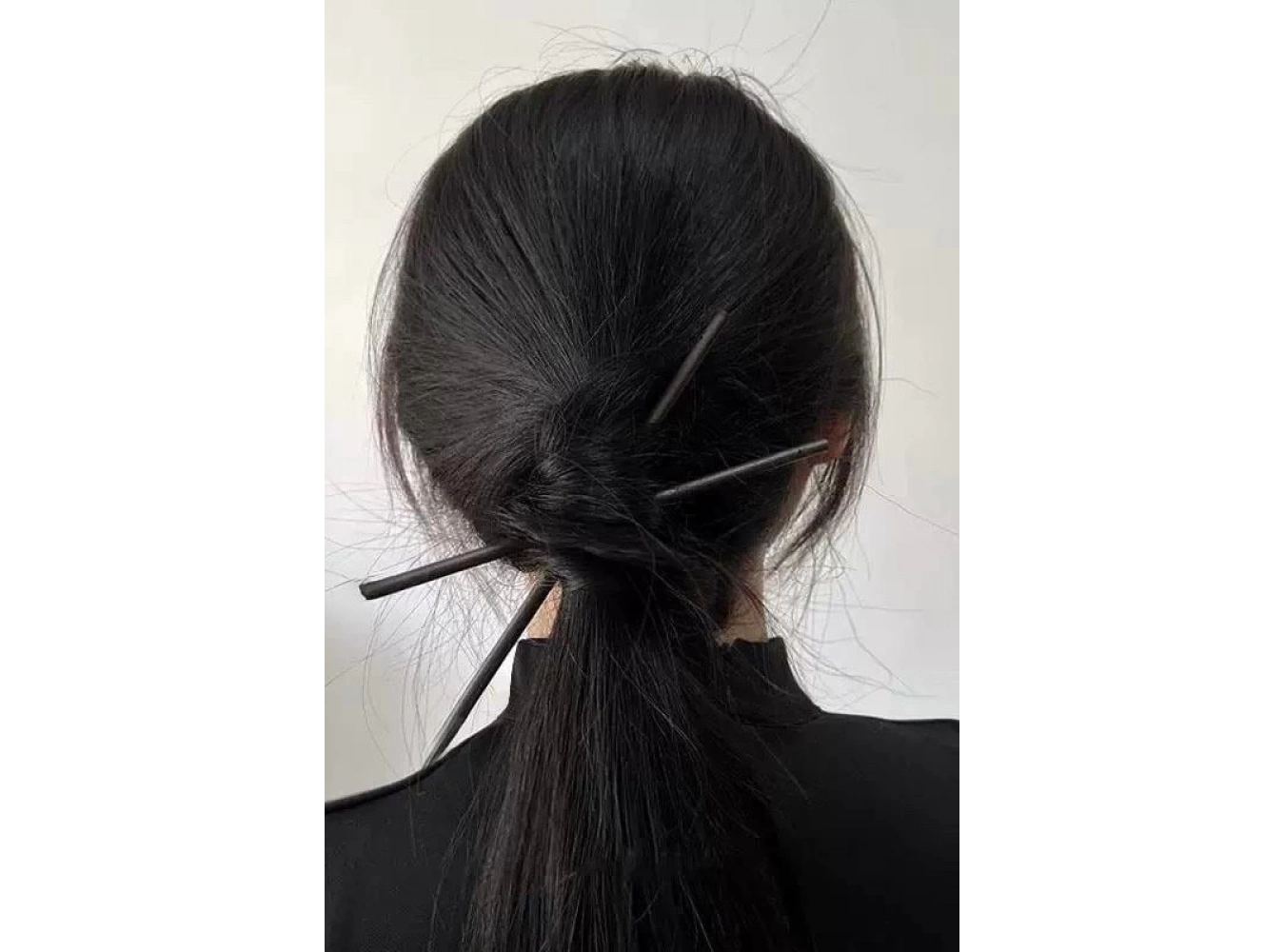 Siyah Renk İkili Topuz Tokası