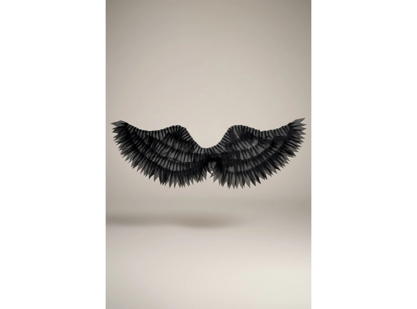 Siyah Renk Işıklı Melek Kanadı