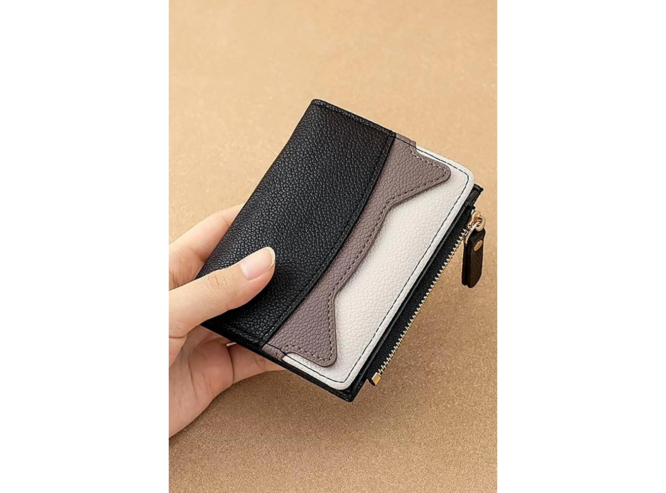 Siyah Renk Kadın Deri Cüzdan/Kartlık