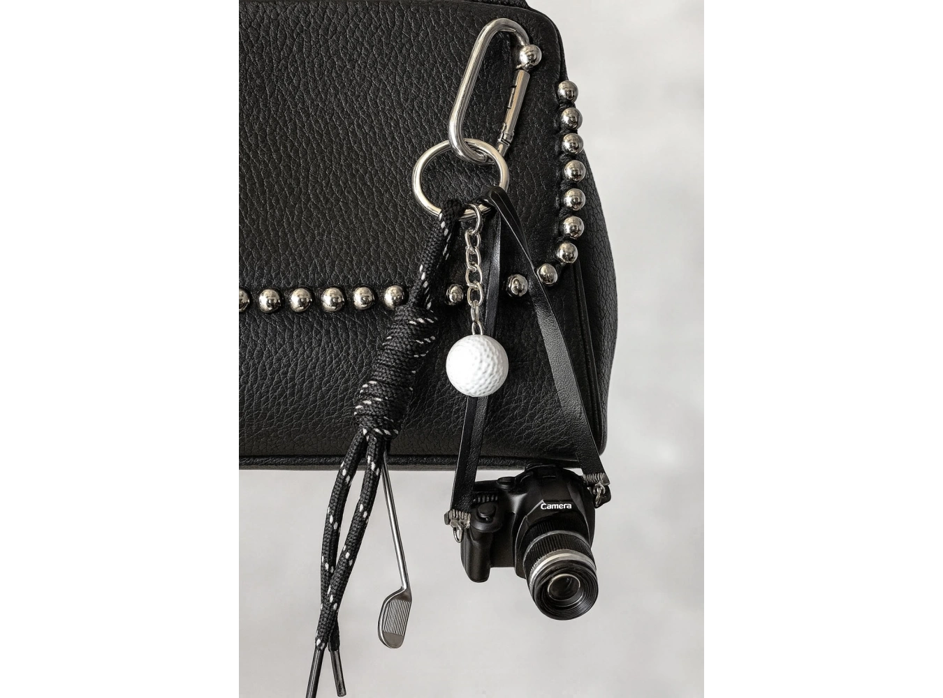 Siyah Renk Karışık Figürlü Çanta Charm/ Anahtarlık