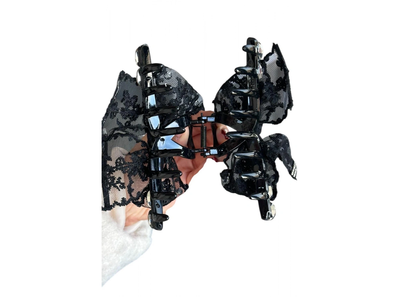 Siyah Renk Kelebek Figürlü Mandal Toka