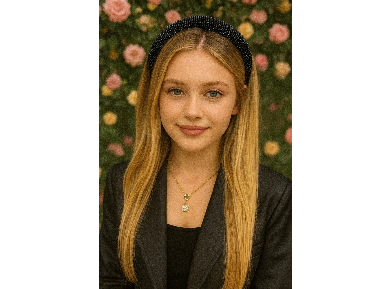 Siyah Renk Kristal Taş Detaylı Taç