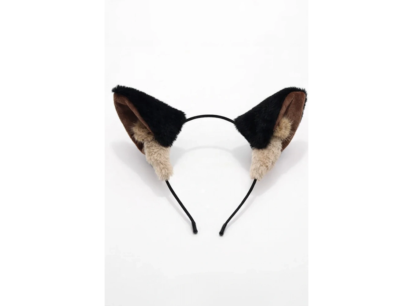 Siyah Renk Kulak Figürlü Peluş Taç