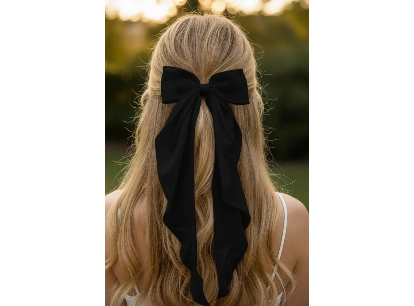 Siyah Renk Kurdele Detaylı Pens Toka