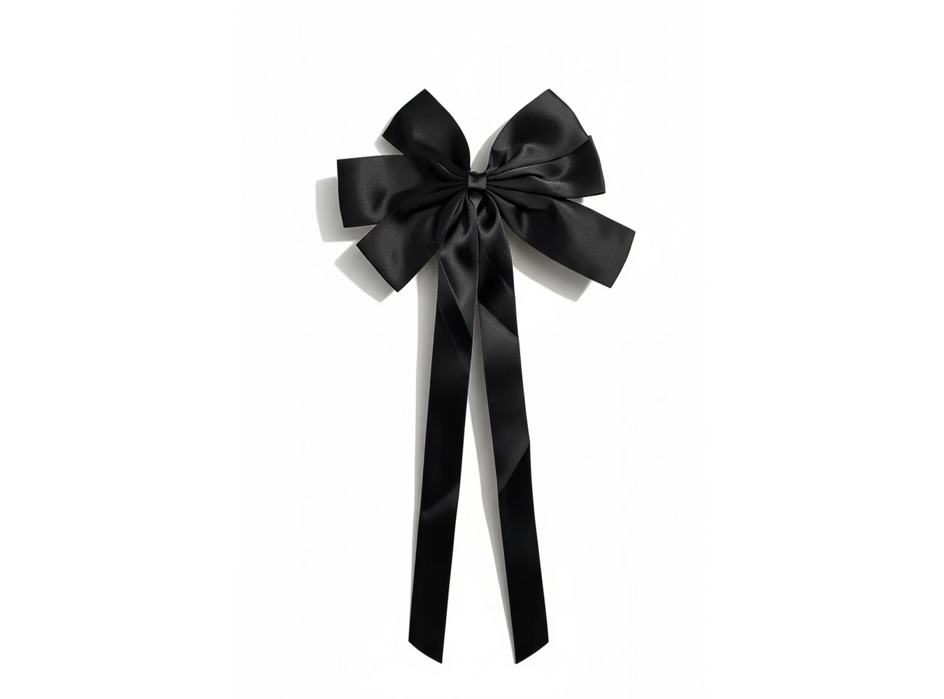 Siyah Renk Kurdele Detaylı Pens Toka