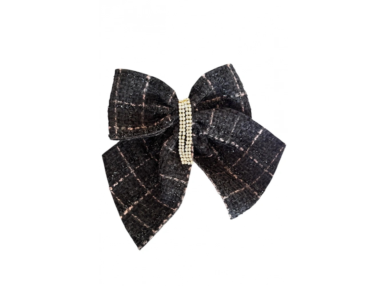 Siyah Renk Kurdele Figürlü Taş Detaylı Otomat Toka