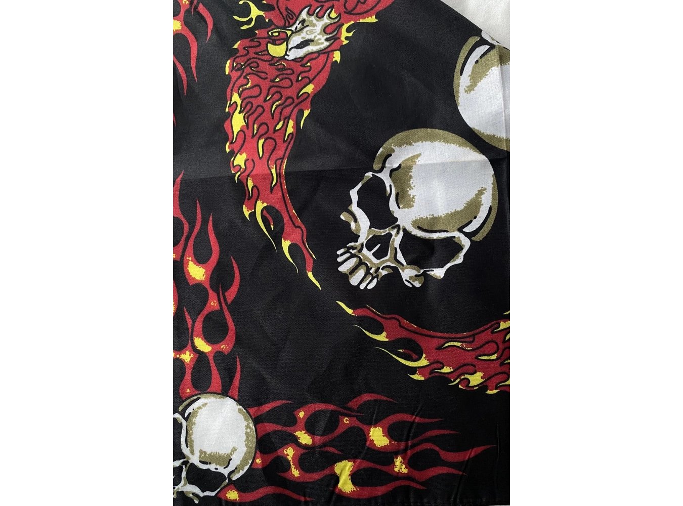 Siyah Renk Kurukafa Figürlü Bandana