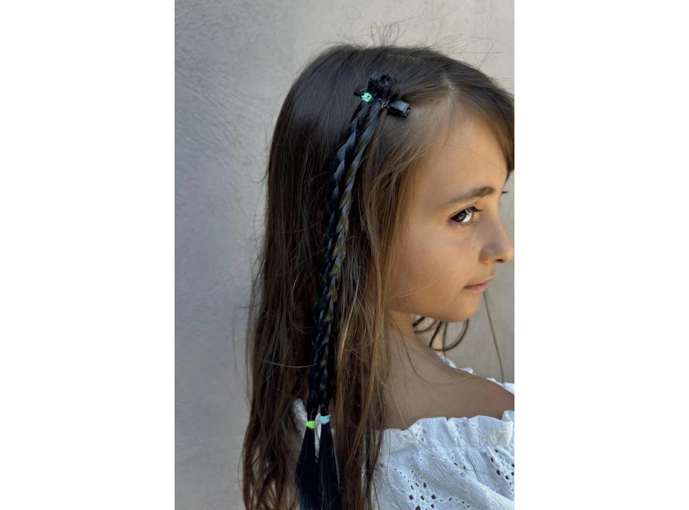 Siyah Renk Örgü Saç Figürlü Pens Toka