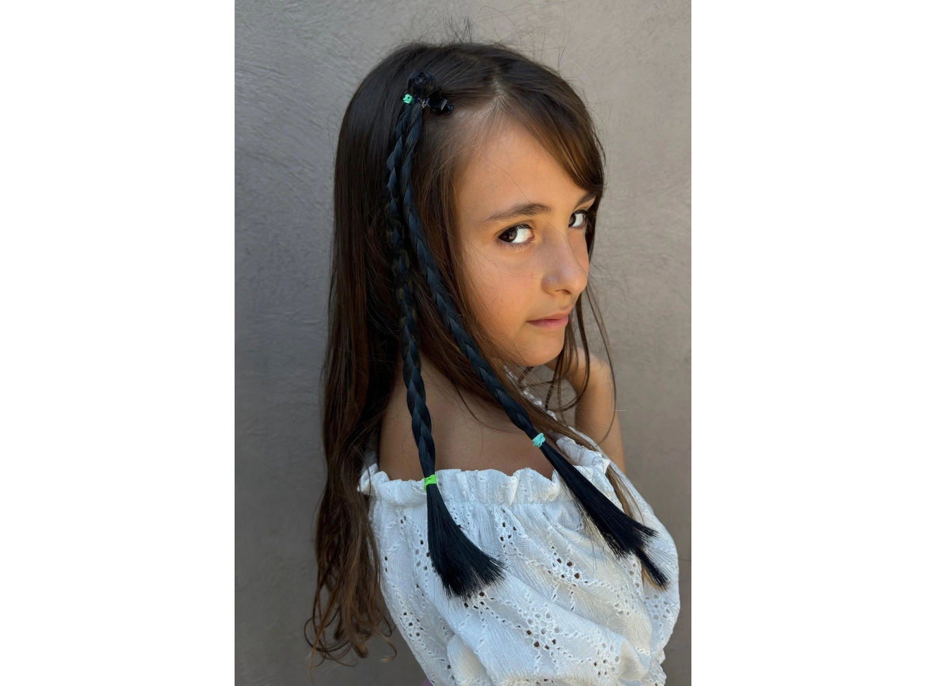 Siyah Renk Örgü Saç Figürlü Pens Toka