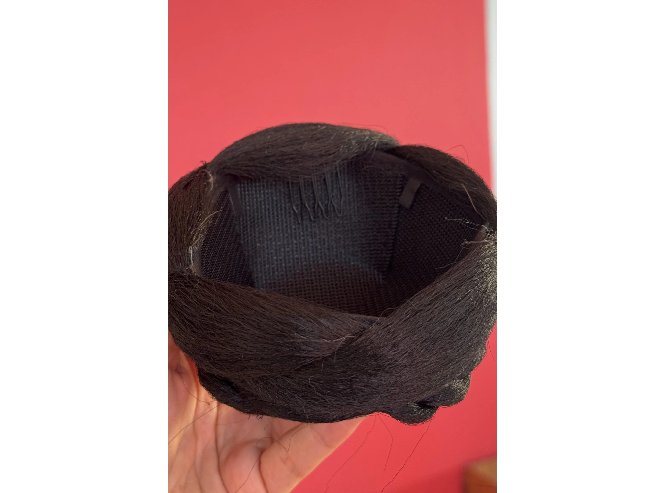 Siyah Renk Örgülü Topuz Tokası