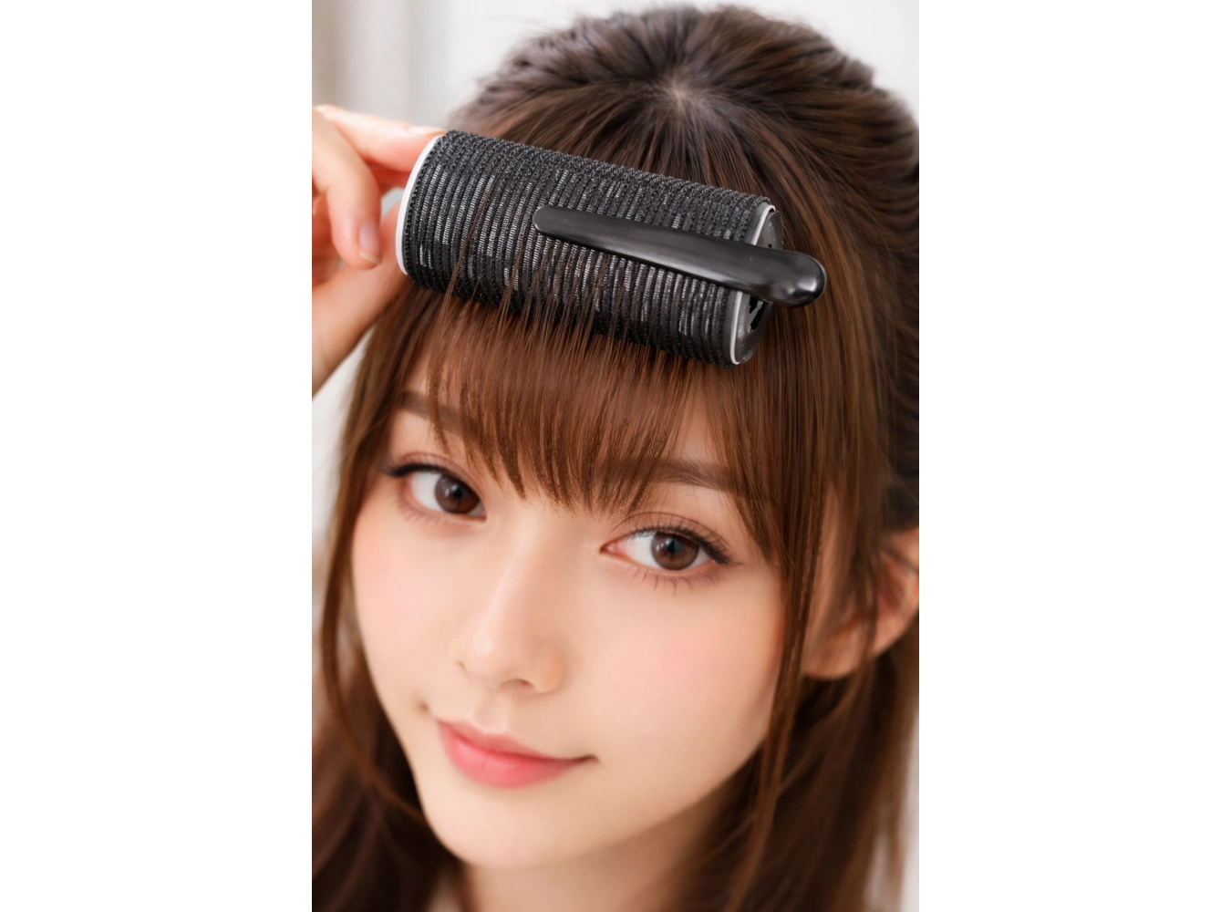 Siyah Renk Pens Ve Cırtlı/ Yapışkanlı Saç Bigudisi /Orta Boy