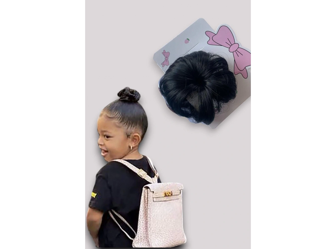 Siyah Renk Saç Detaylı Yan Toka