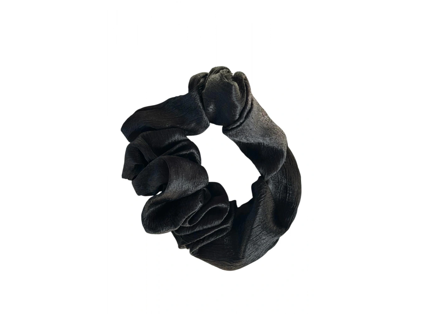 Siyah Renk Saten Simit Toka