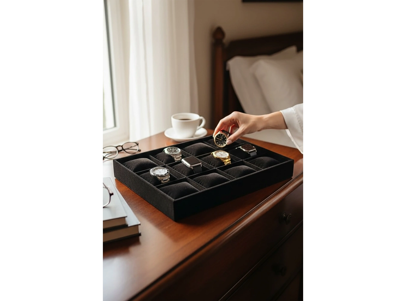 Siyah Renk Takı/Saat Organizeri