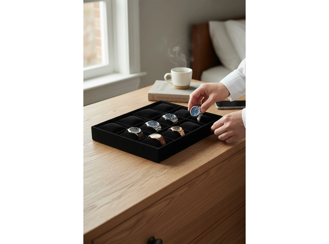 Siyah Renk Takı/Saat Organizeri