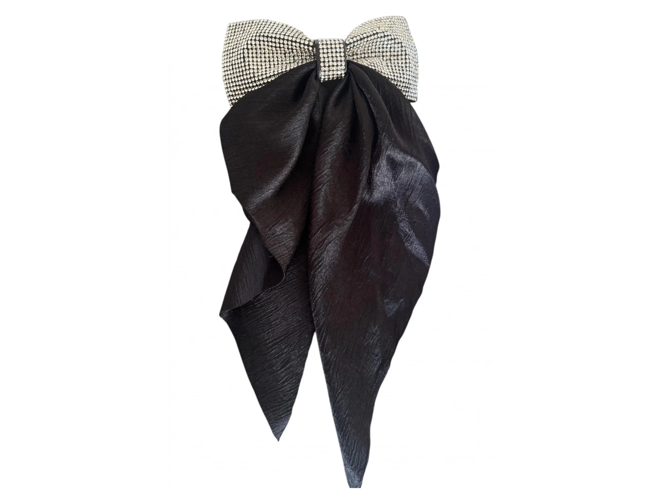 Siyah Renk Taş Detaylı Kurdele Otomat Toka