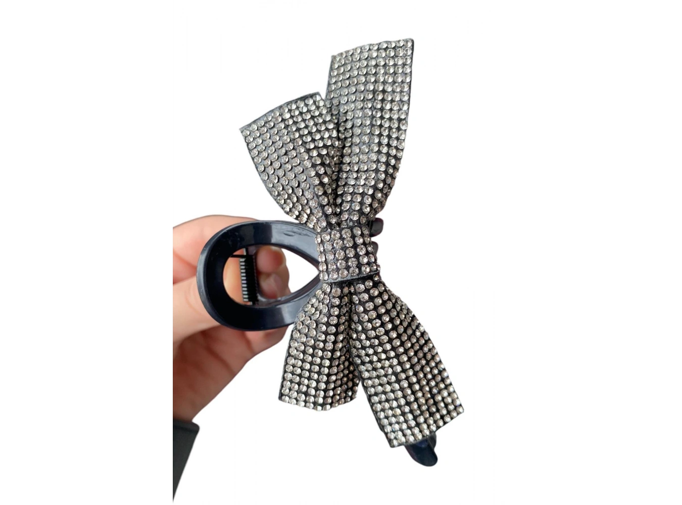 Siyah Renk Taş Detaylı Mandal Toka