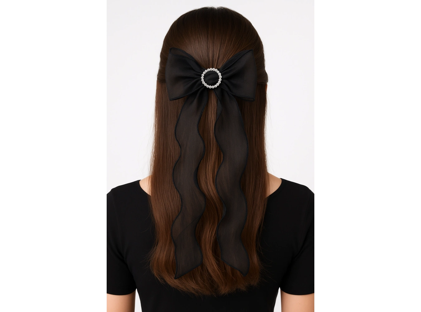 Siyah Renk Taş Detaylı Otomat Toka