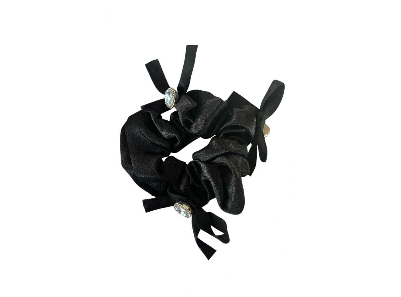 Siyah Renk Taş Detaylı Simit Toka