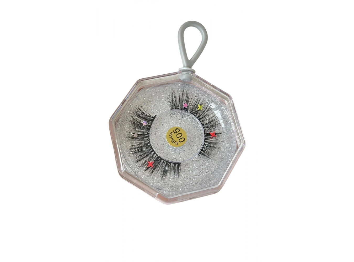 Siyah Renk Taş Detaylı Takma Kirpik 005