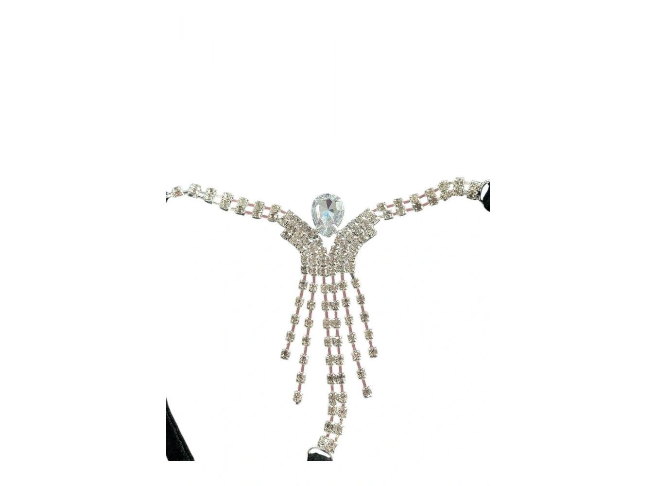 Siyah Renk Taş Detaylı Tanga