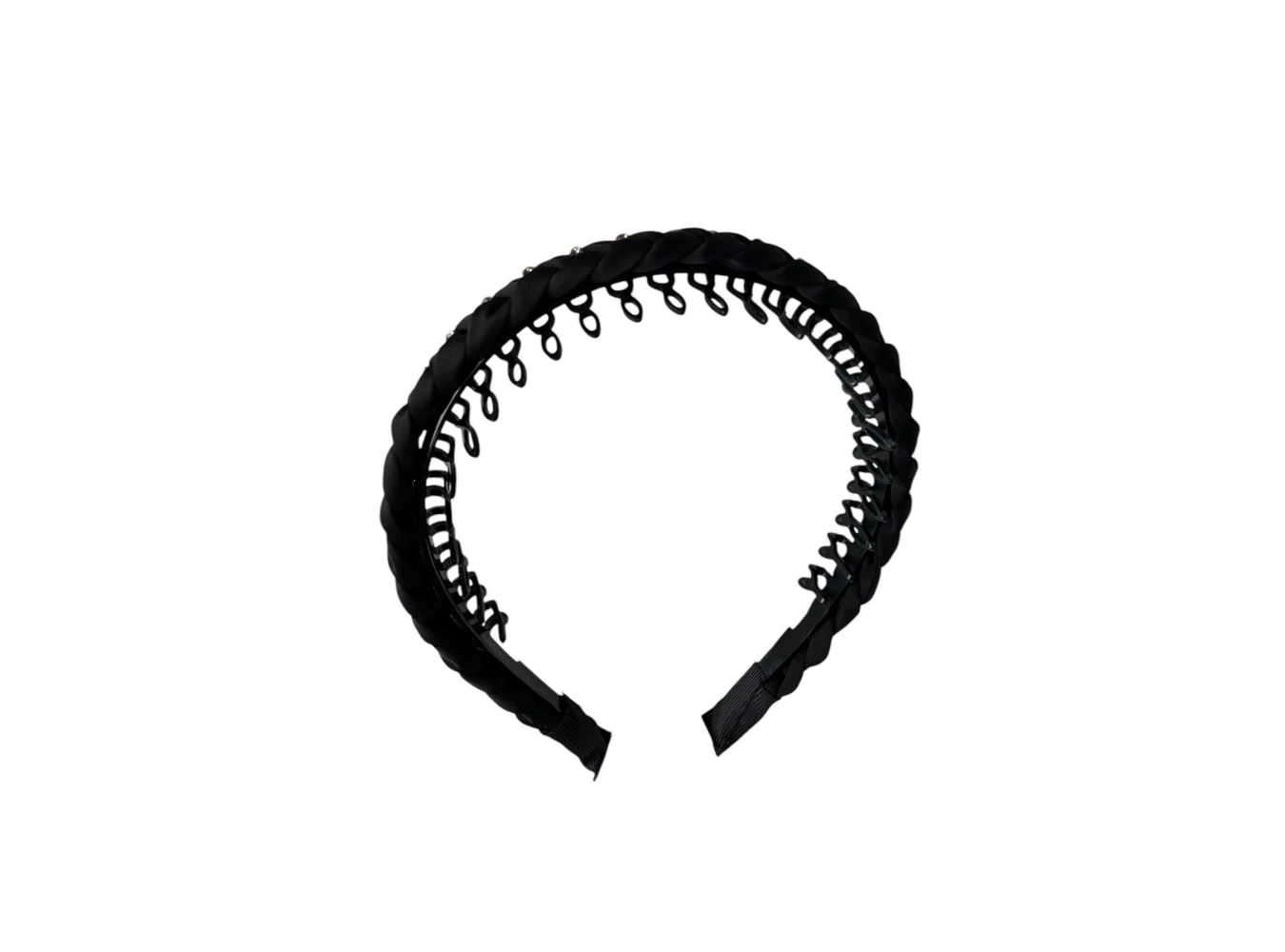 Siyah Renk Taş Detaylı Tarak Taç