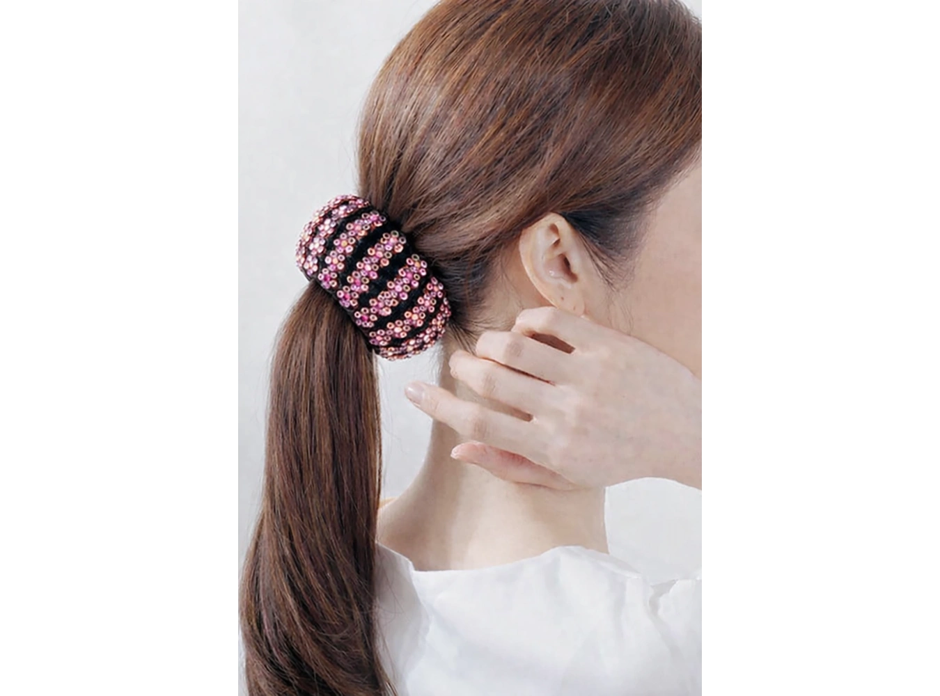 Siyah Renk Taş Detaylı Topuz Aparatı/ Tokası