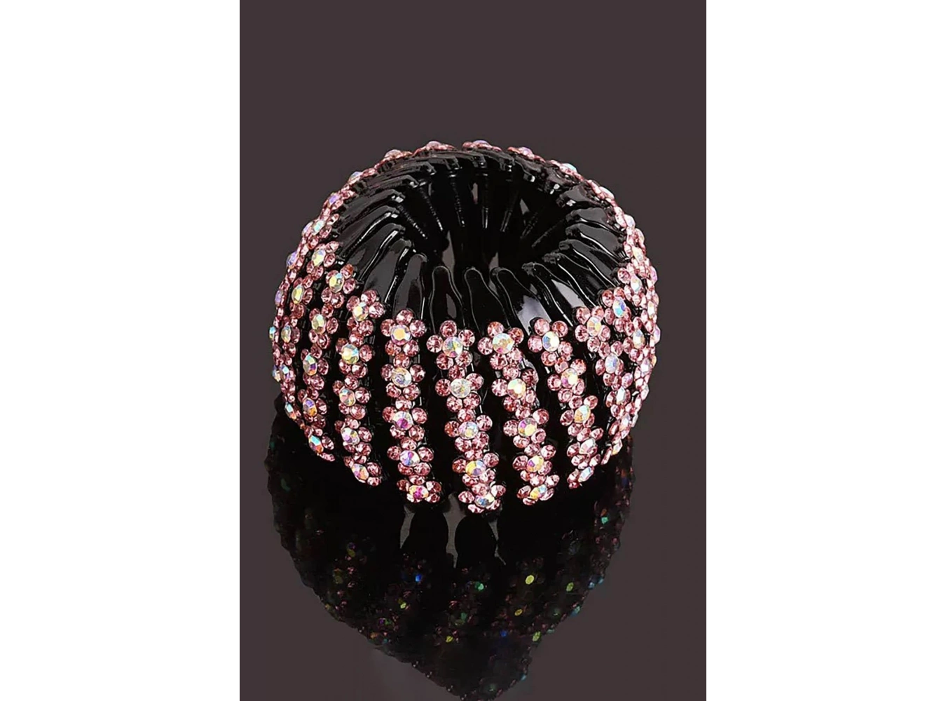 Siyah Renk Taş Detaylı Topuz Aparatı/ Tokası