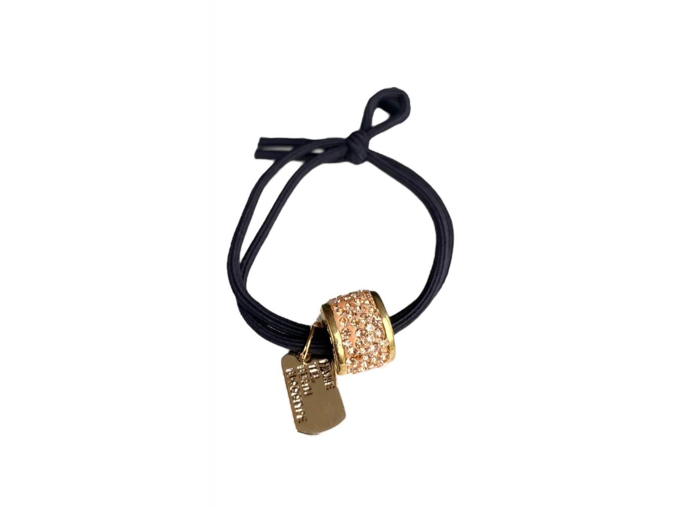 Siyah Renk Taşlı Lastik Toka