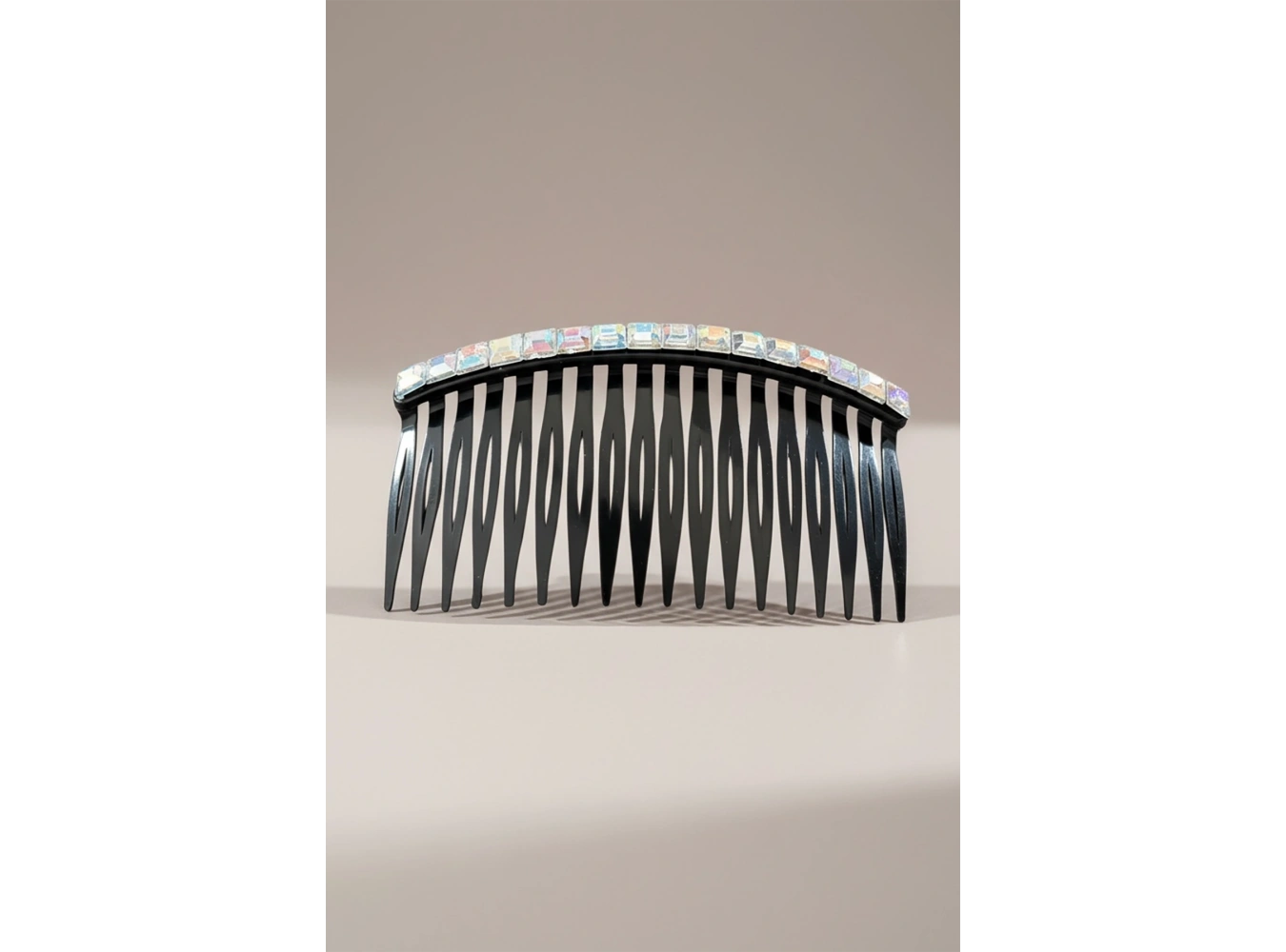 Siyah Renk Taşlı Tarak Toka