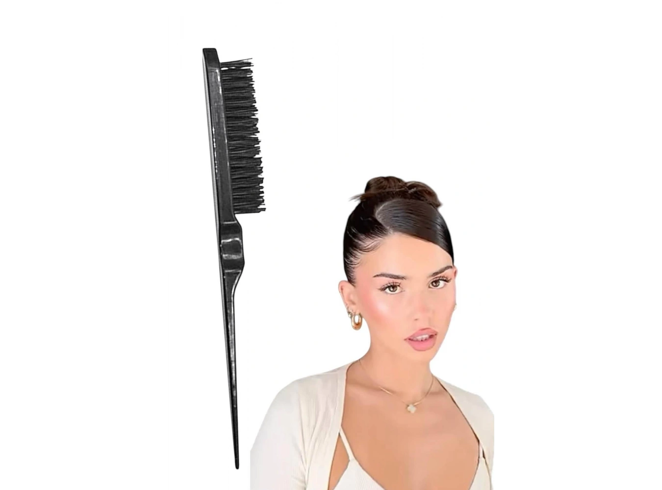 Siyah Renk Topuz Fırçası