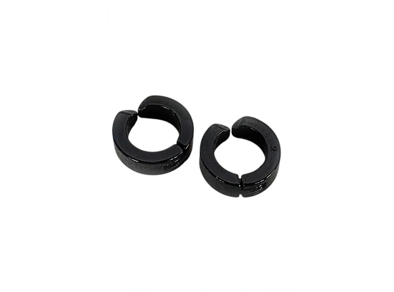 Siyah Renk Unisex Halka Küpe (Çift)