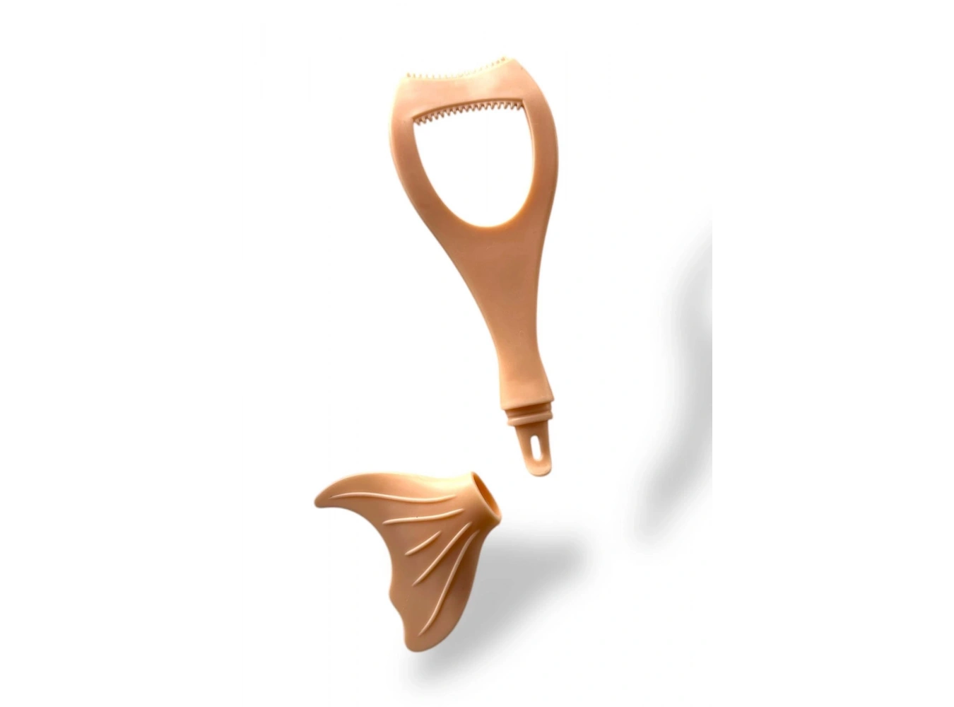 Somon Renk Alt ve Üst Kirpik Rimel Ve Eyeliner Sürme Aparatı