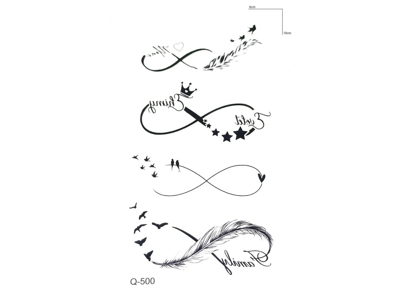 Sonsuzluk İşareti Mini Geçici Dövme Tattoo
