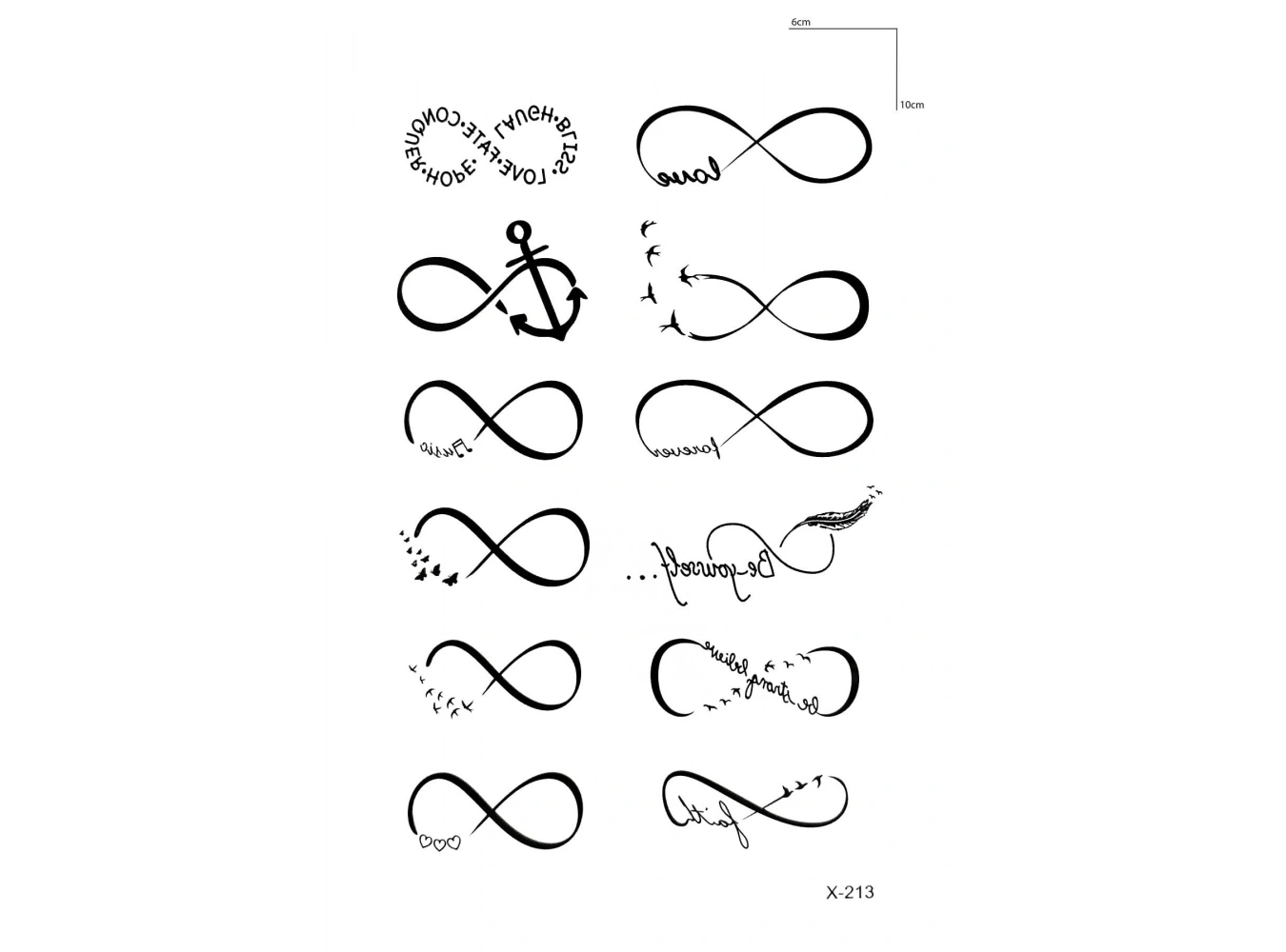 Sonsuzluk Mini Geçici Dövme Tattoo