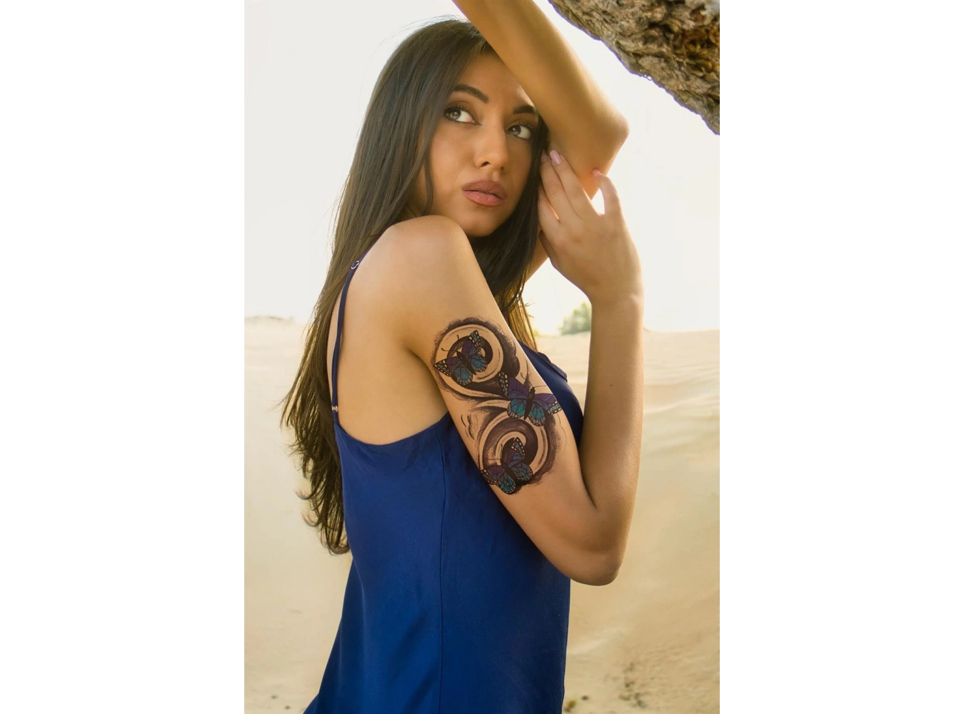 Sonsuzluk Modelli Kelebek Geçici Dövme Tattoo