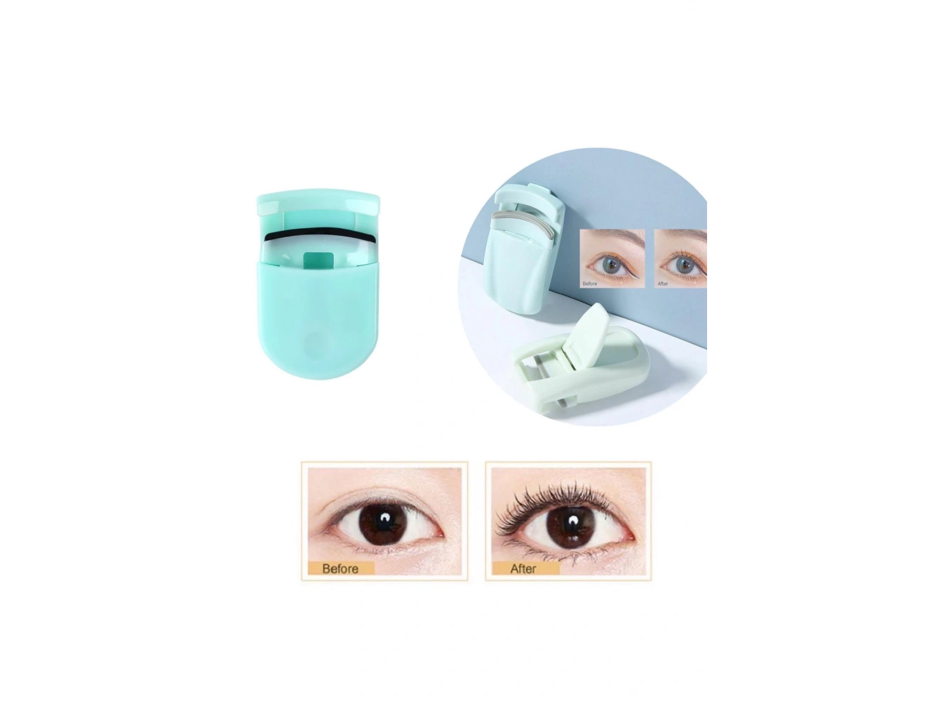 Su Yeşil Renk Kirpik Kıvırıcı/ Kirpik Kıvırma Aparatı