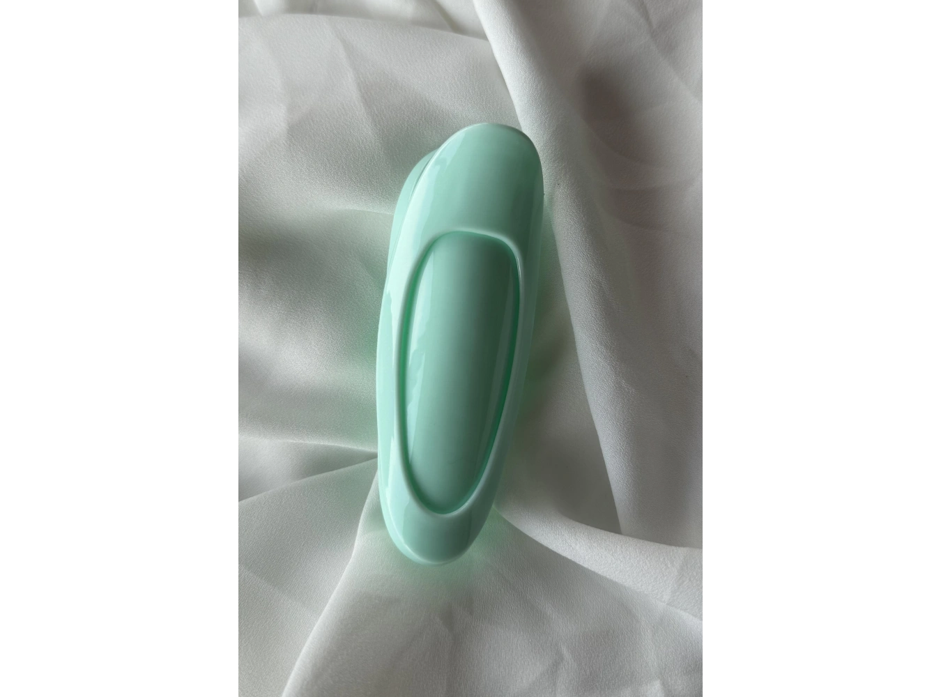 Su Yeşil Renk Tarak Detaylı Saç Kabartma Tokası (Tek)