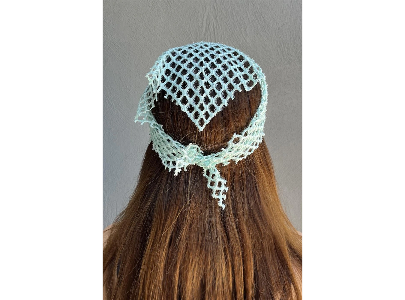 Su Yeşili Renk Simli Fular