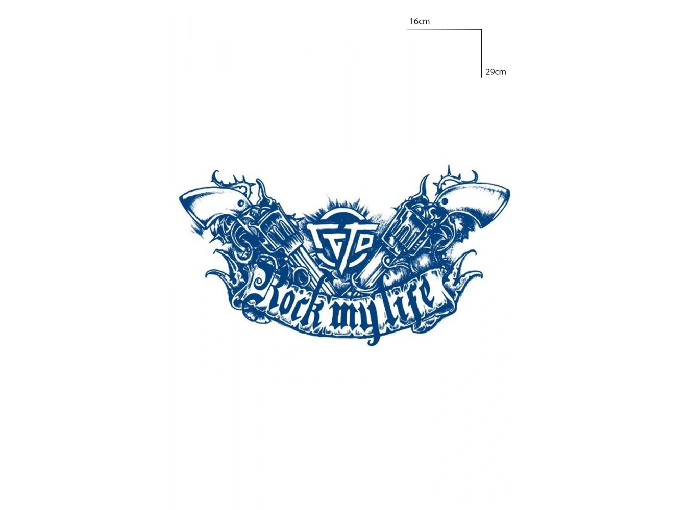 Tabanca Figürlü 12 Saat Sonra Kararan Geçici Dövme Tattoo