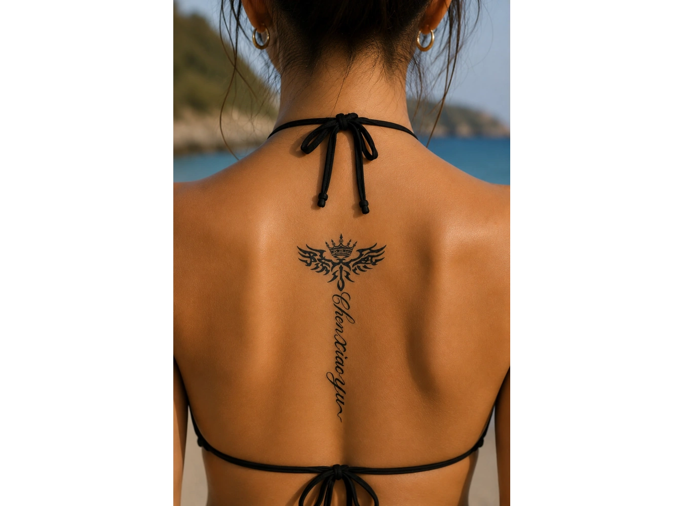 Taç Sonradan Kararan Yarı Kalıcı Geçici Dövme Tattoo