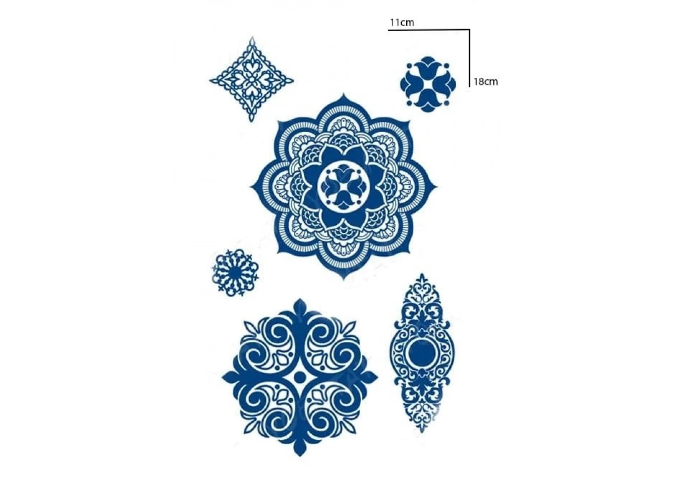 Trabel Figürlü 12 Saat Sonra Kararan Geçici Orta Dövme Tattoo