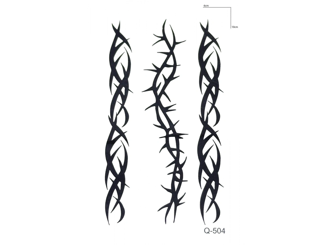 Tribal Dikenli Tel Geçici Dövme Tattoo