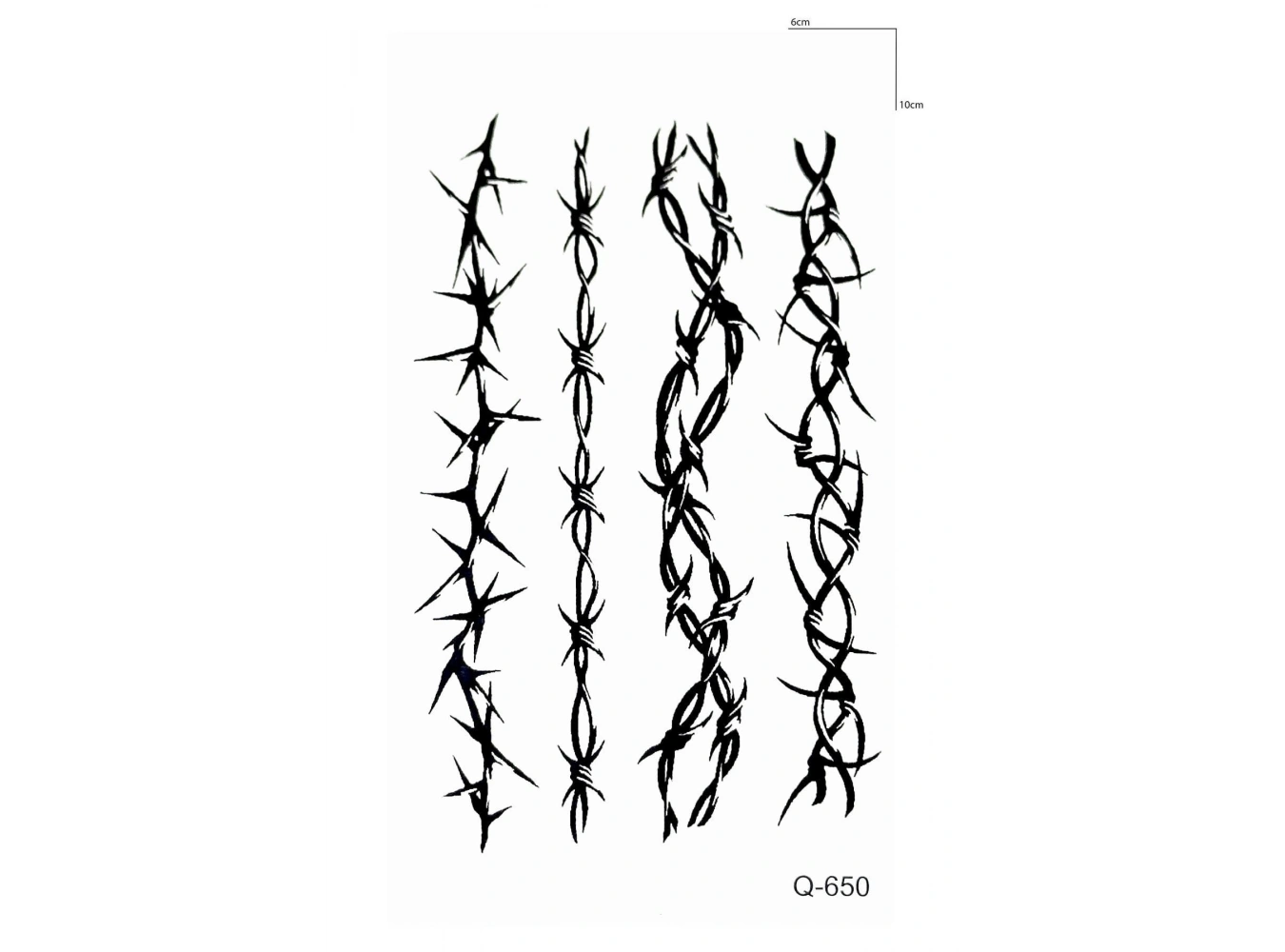 Tribal Dikenli Tel Geçici Mini Dövme Tattoo