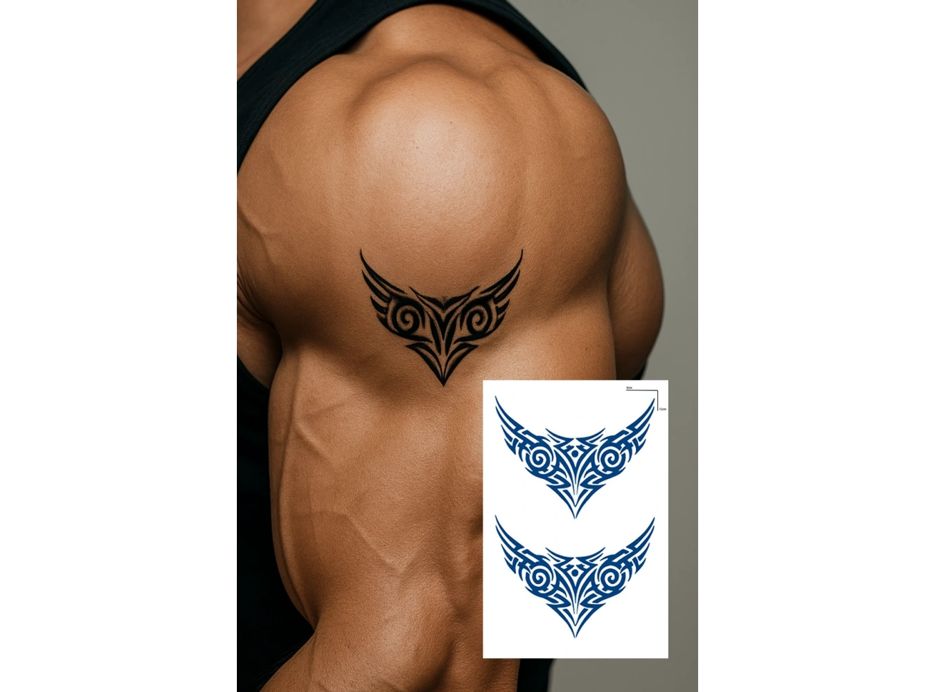 Tribal Figürlü 12 Saat Sonra Kararan Geçici Dövme Tattoo