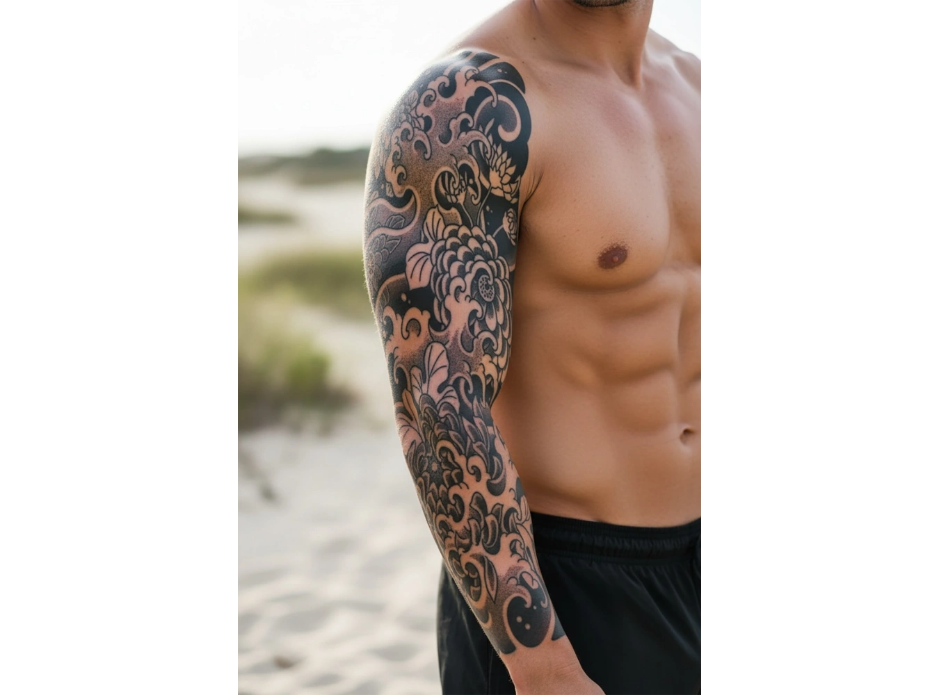 Tribal Figürlü 12 Saat Sonra Kararan Geçici Kol Dövme Tattoo