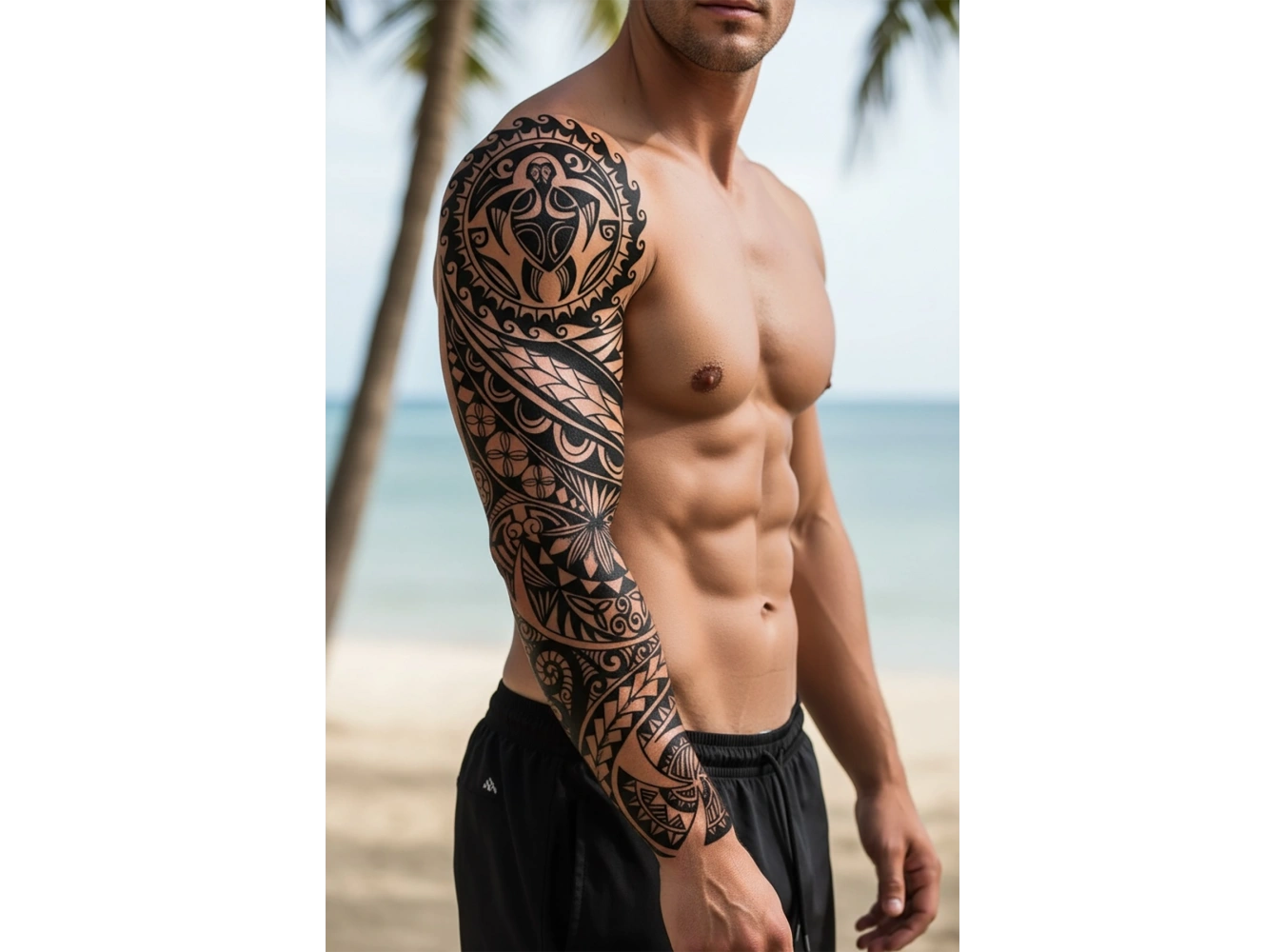 Tribal Figürlü 12 Saat Sonra Kararan Geçici Kol Dövme Tattoo