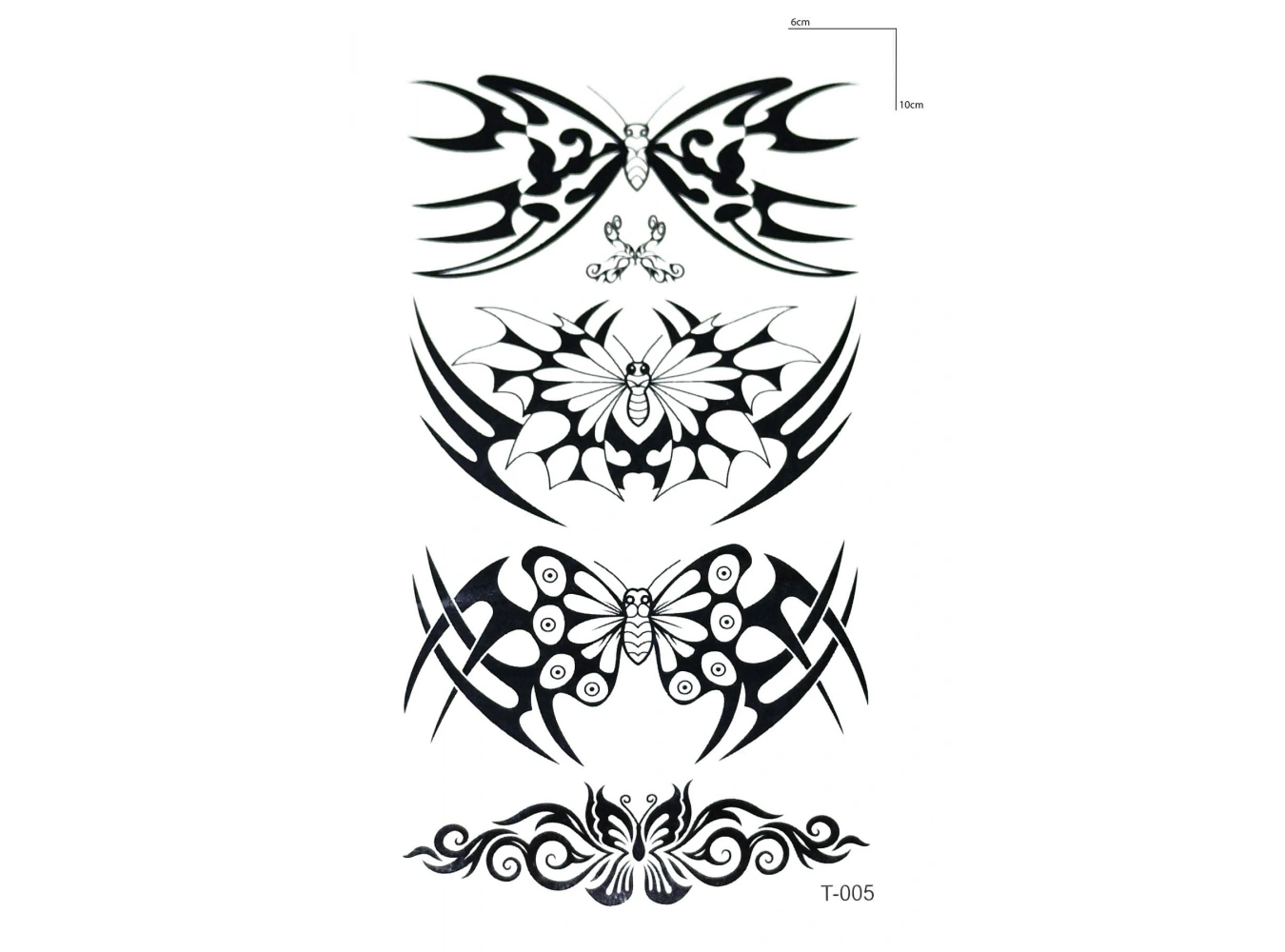 Tribal Kelebek Mini Geçici Dövme Tattoo