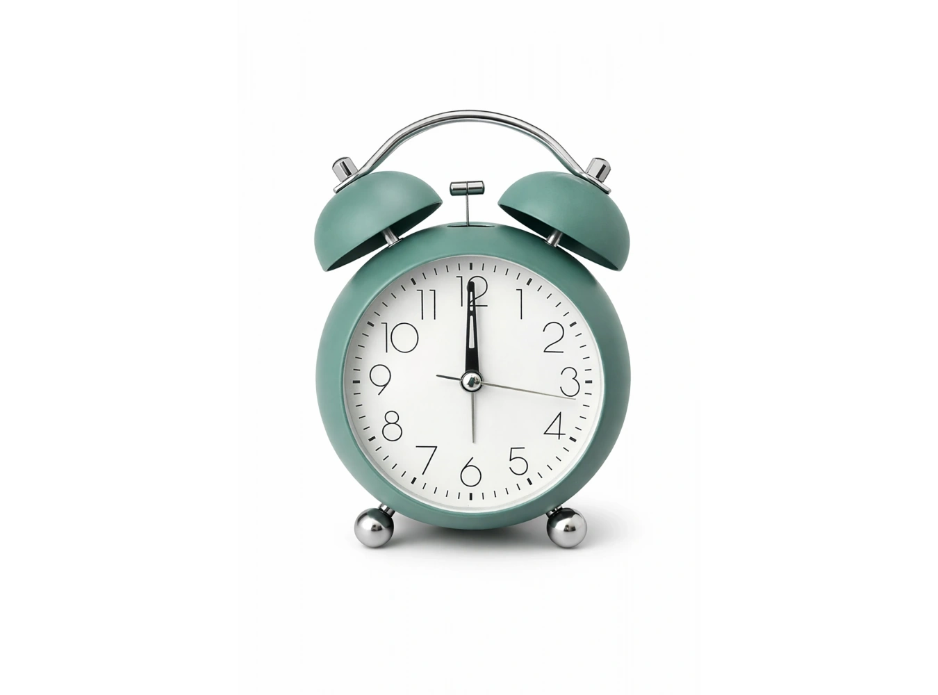 Turkuaz Renk Mini Dekoratif Işıklı Alarmlı Yuvarlak Masa Saati